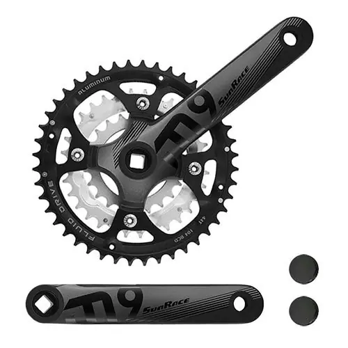 Kurbelsatz FCM914 44-32-22 Zähne, 175 mm, Aluminium, schwarz, SunRace, FCM914-BOX