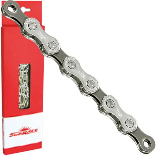 Kette Sunrace 1/2 x 11/128 10-fach, silber/grau, 116 Glieder, SunRace, CN10A-BOX SILV/GREY